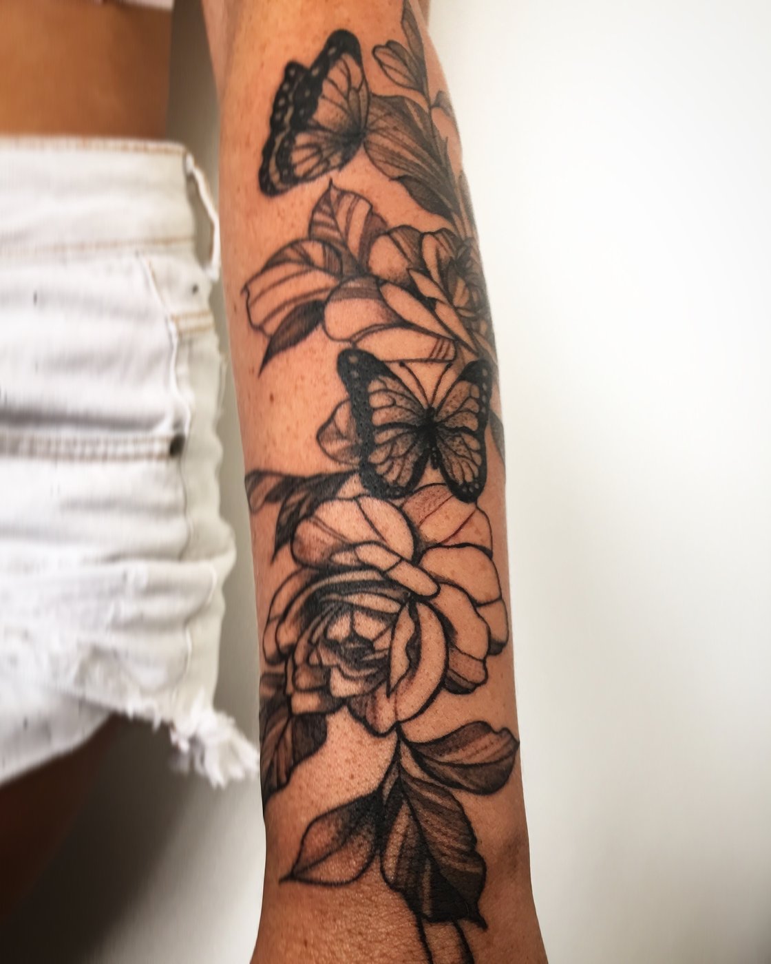 Borboletas e flores